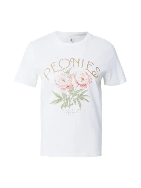 ONLY Tricou ONLAMBERDINE auriu / verde / portocaliu alb
