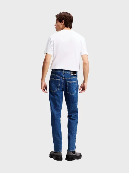 Прямі джинси Karl Lagerfeld Jeans бавовна/еластан синій