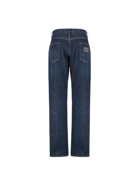 Jeansy straight leg Dolce And Gabbana niebieskie