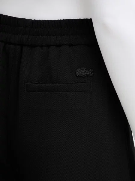 Брюки Lacoste с высокой посадкой черные