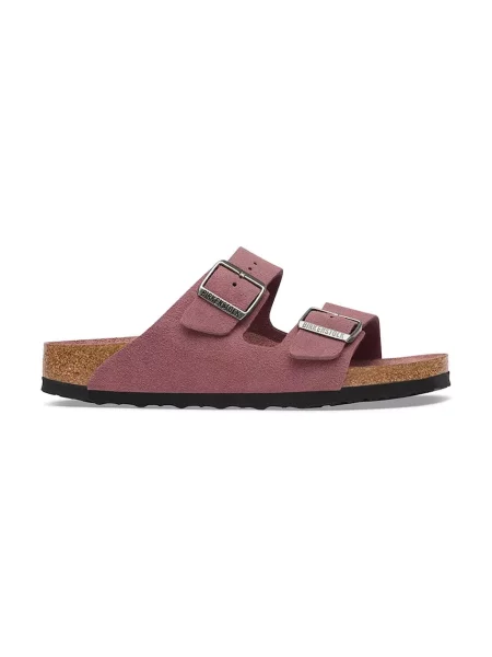 Birkenstock Arizona SFB LEVE klapki na płaskim zamszowe