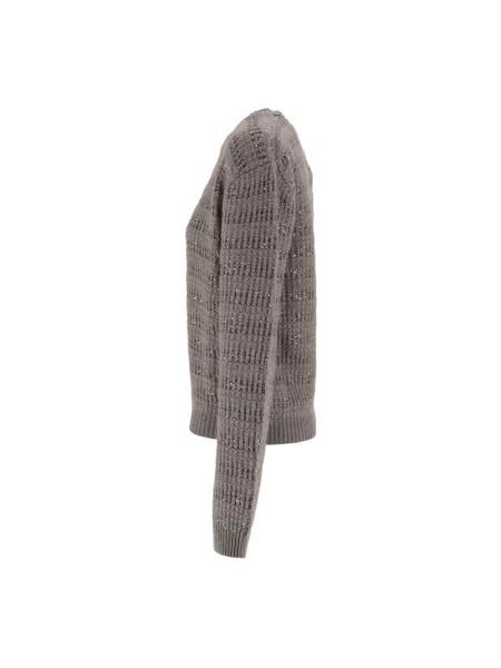 Sweter Fabiana Filippi z cekinami szary