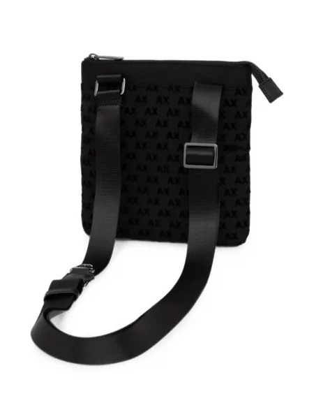Crossbody torba Armani Exchange s autogramom crna