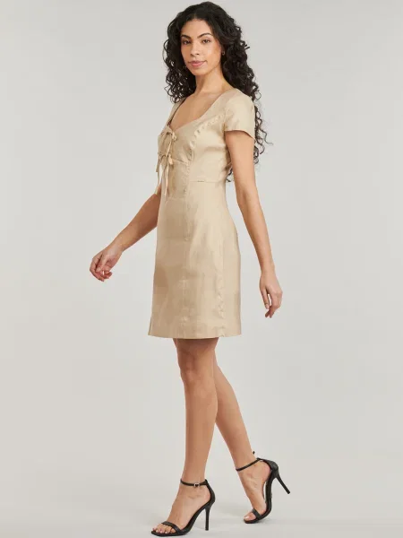 Rochie mini Guess cu funde de in bej