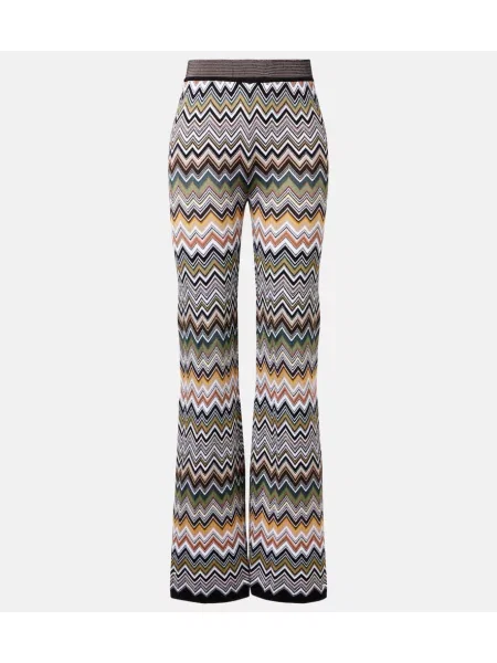 Pantaloni Missoni cu talie înaltă