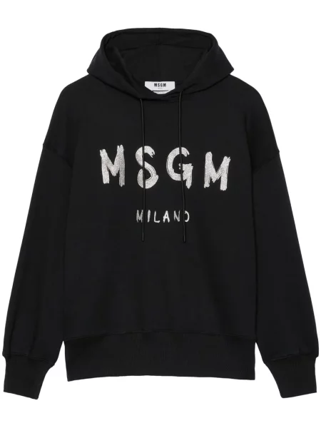 Hanorac cu glugă Msgm cu imagine negru
