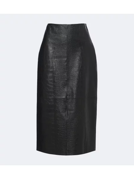 Fustă din piele Arma negru