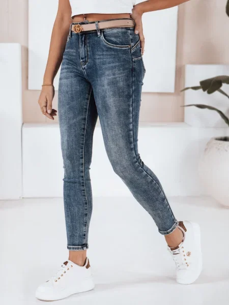 Jeansy skinny Dstreet granatowe