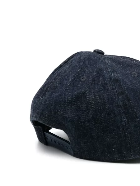 Siuvinėtas kepurė su snapeliu Ralph Lauren Rrl mėlyna