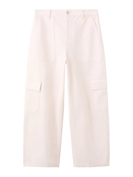 MANGO Pantaloni eleganți PAPAYA pastel roz