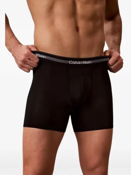 Boxeri Calvin Klein Underwear cu autograf negru