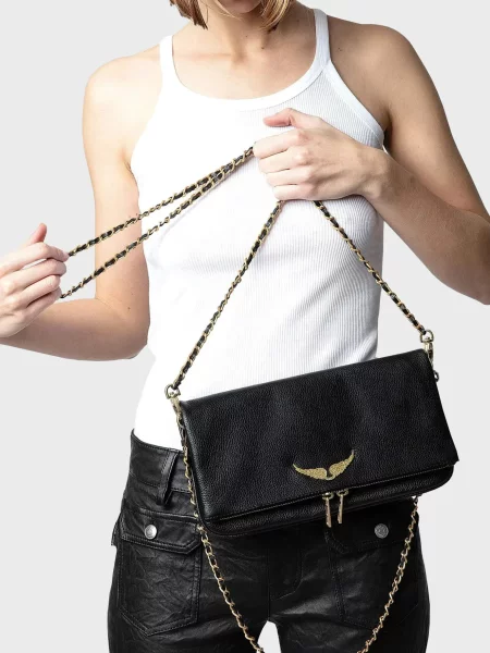 Кожаный клатч Zadig&voltaire черный