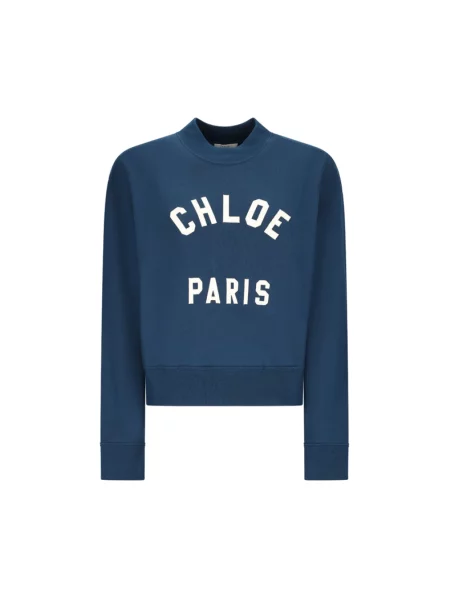 Bluza Chloe z logo niebieska