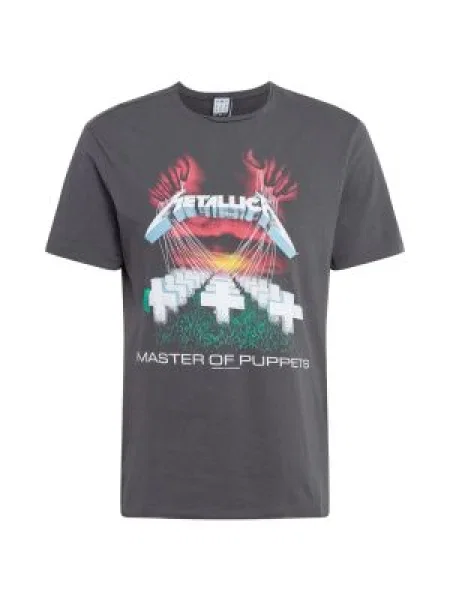 AMPLIFIED Tricou gri închis verde / roșu alb