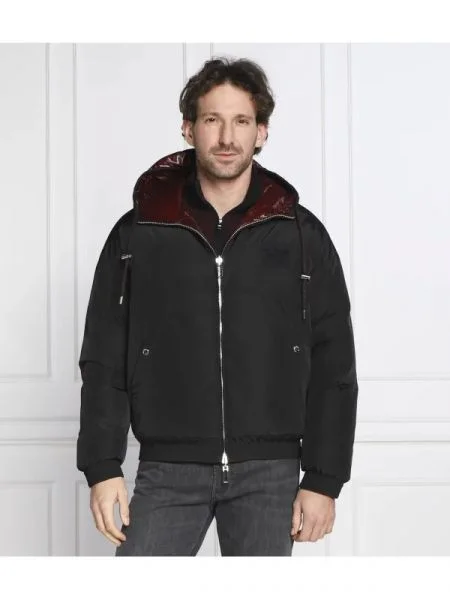 Emporio Armani Cu două fețe geacă bordo