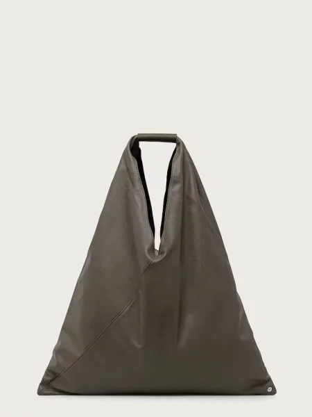 Bőr shopper táska Mm6 Maison Margiela zöld