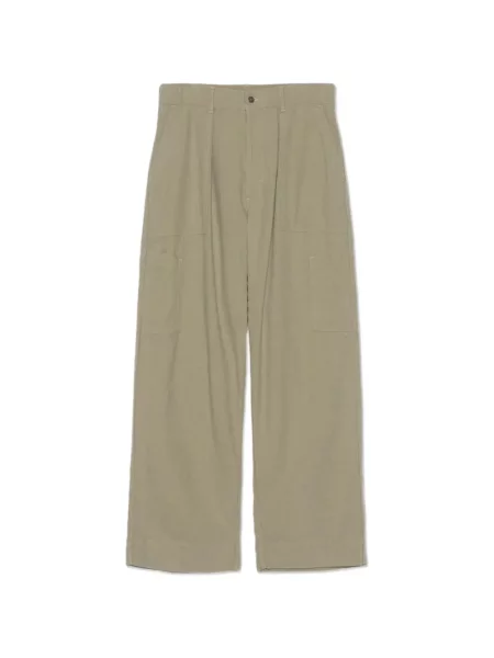 Pantaloni Nanamica de mătase verde