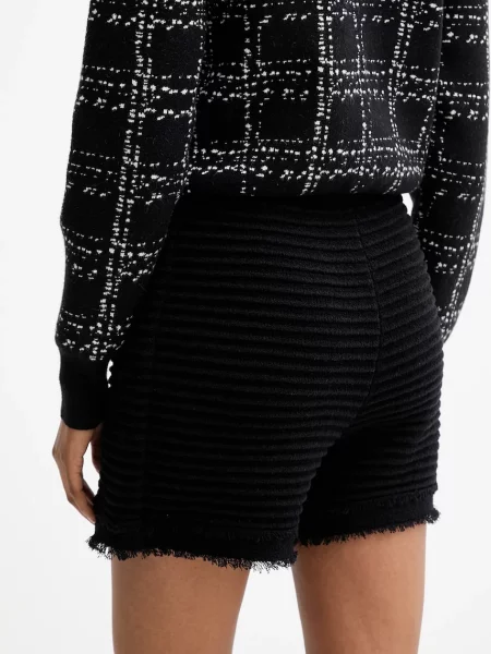 Однотонные шорты Guess с высокой посадкой черные