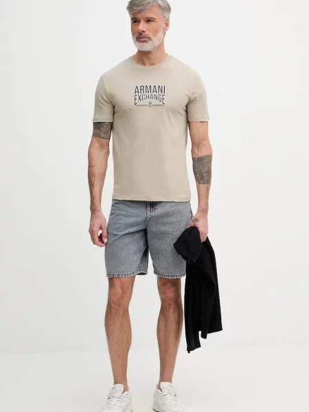 Armani Exchange kratka majica bež