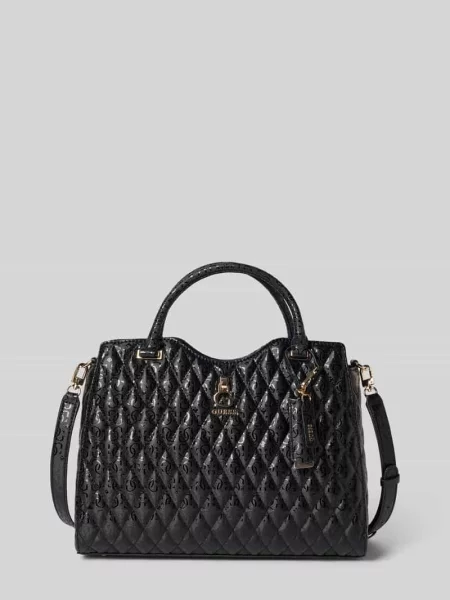 Torba shopper z Wzór z logo Model LATONA CARRYON' Guess brązowa