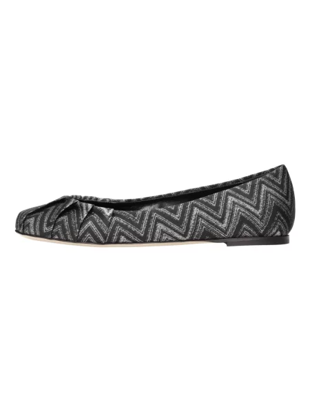 Balerinki Missoni skórzane czarne