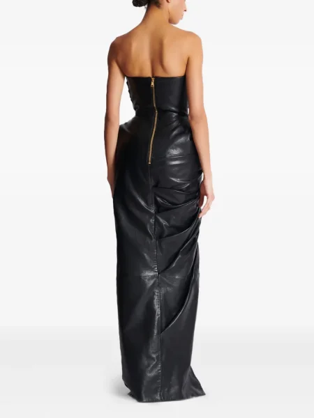 Rochie Balmain din piele negru