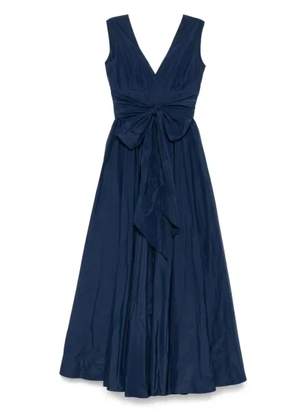 Rochie midi Cenere Gb cu funde până la genunchi de costum albastru