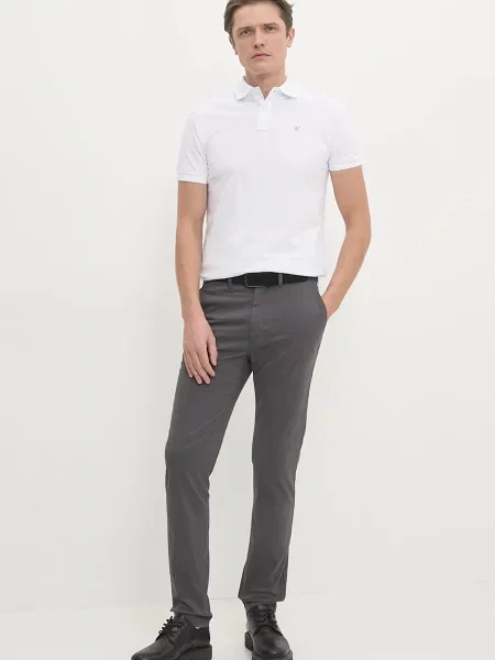 Однотонное поло Hackett London белое