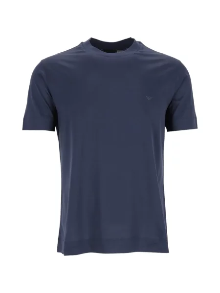 Tricou Emporio Armani din lyocell albastru