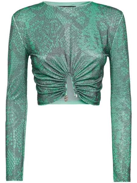 Tricou Philipp Plein de cristal verde