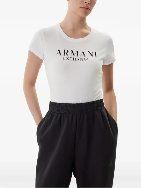 Tricou Armani Exchange cu imagine alb