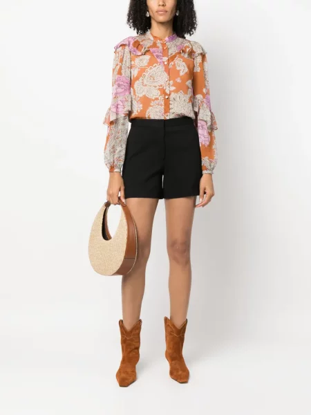Gėlėtas raštuotas palaidinė Twinset oranžinė