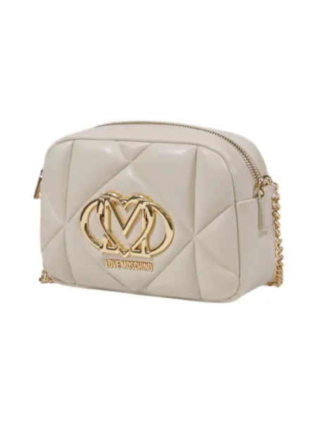 Mała torebka crossbody Love Moschino beżowa