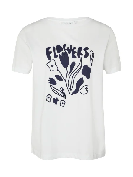 Comma casual identity Tričko tmavě modrá bílá