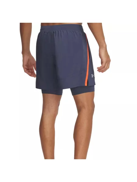 Tkane szorty 2 w 1 Under Armour Launch niebieskie
