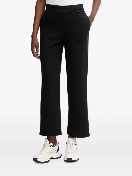Pantaloni Armani Exchange alergare cu autograf negru