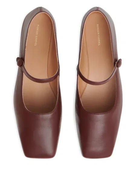 Μπαλαρίνες Mansur Gavriel με τετράγωνη μύτη κόκκινο