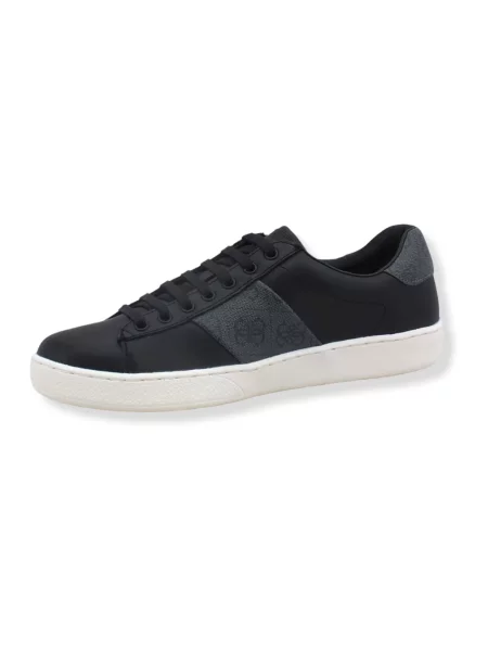 Sneakersy Guess skórzane z logo czarne