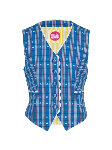 Vestă Celia B albastru