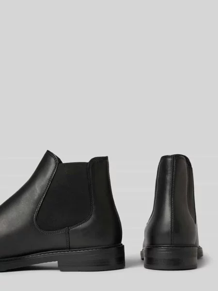 Buty chelsea z naturalnej skóry bydlęcej model ‘BLAKE’ Selected Homme czarne