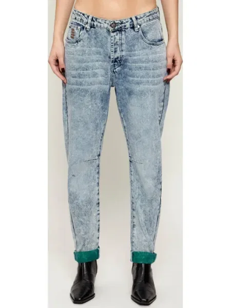 One Teaspoon Blugi SAINTS | Boyfriend fit | low waist albastru