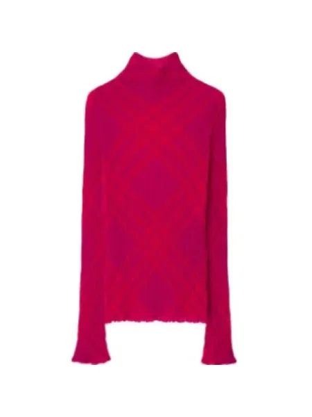 Sweter Burberry wełniany czerwony