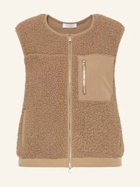 Darling Harbour Kamizelka Z Pluszowego Materiału braun