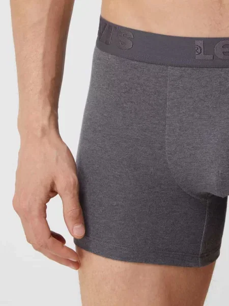 Obcisłe bokserki z dodatkiem streczu w zestawie 3 szt. Levi's czarne
