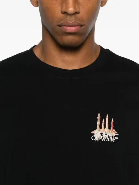 Tricou Off-white cu imagine alb