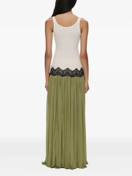 Rochie maxi Christopher Esber din dantelă verde