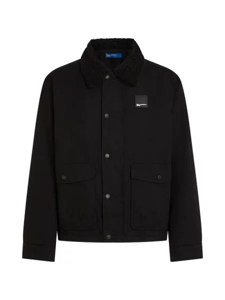 Geacă de blugi Karl Lagerfeld Jeans negru