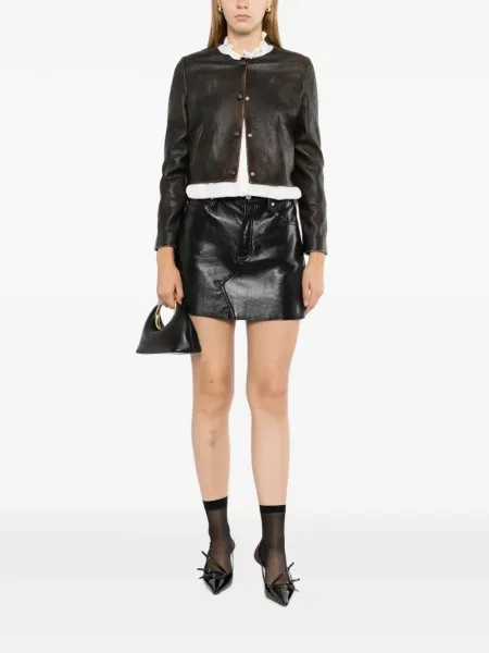 Geanta de piele Cynthia Rowley maro