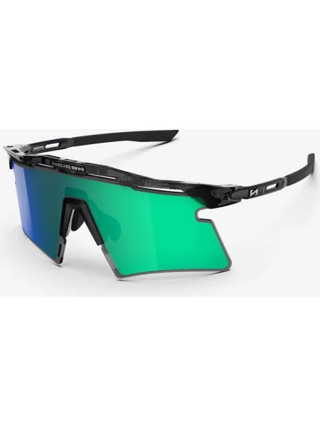 Okulary Scicon Aeroshade Titanium kryształowy soczewki lustrzane zielone czarny