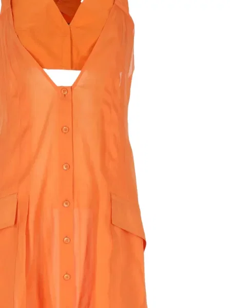 Rochie maxi Alberta Ferretti portocaliu